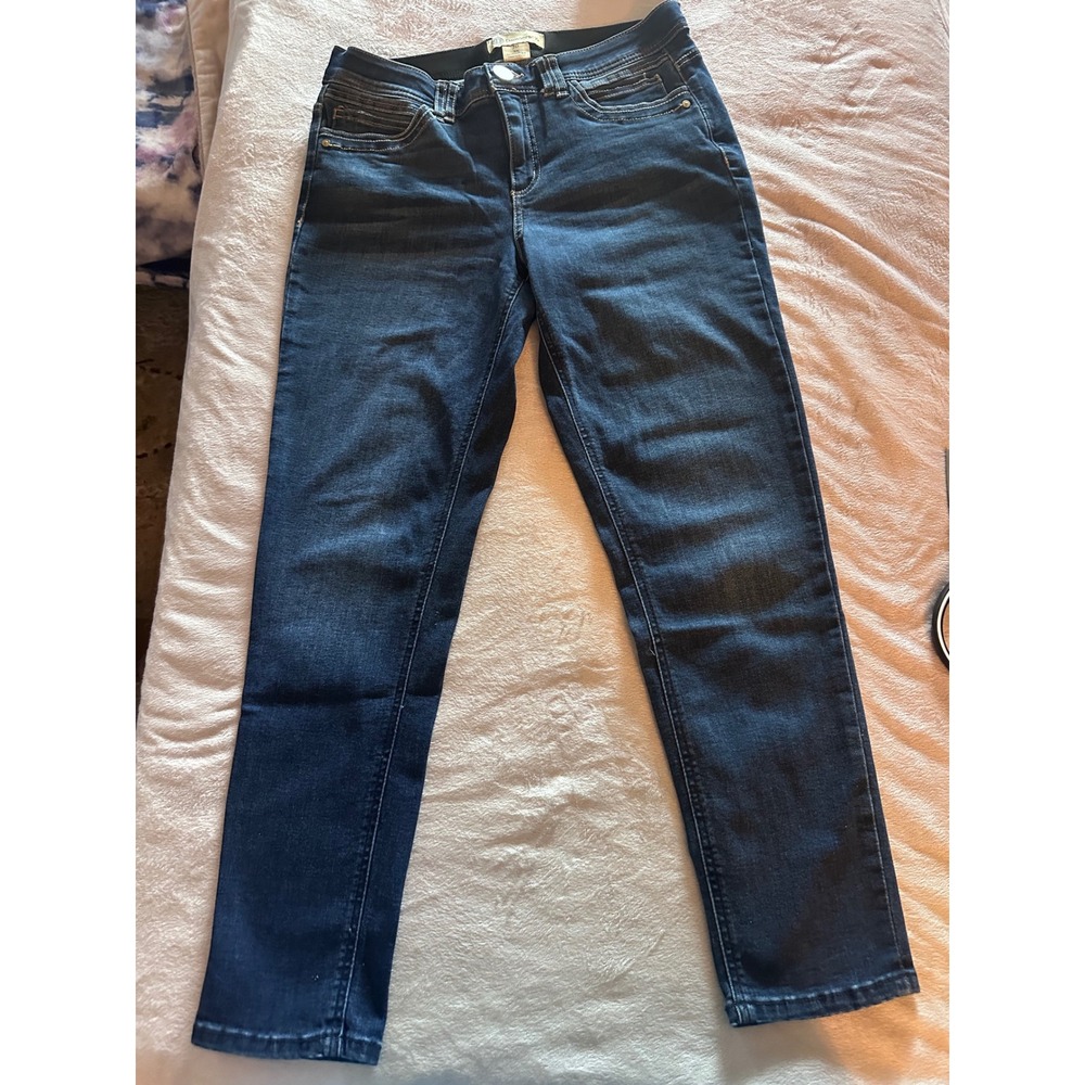 Democracy Ab Solution Straight Leg Jeans Dark Wash Blue Size 10 women